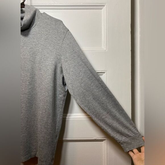 THEORY Men’s Air Cashmere Funnel Neck Long Sleeve Tee Gray Melange Sz XL - Picture 8 of 11